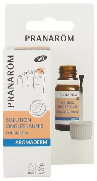 Pranarôm Aromaderm Lotion Ongles Jaunis Bio (Eco) Ongles Fragilisés et Abimés Aux Huiles Essentielles Biologiques 10 ml