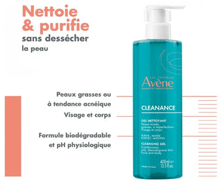 Avène Cleanance Gel Nettoyant - Peaux Grasses à Imperfections 400 ml