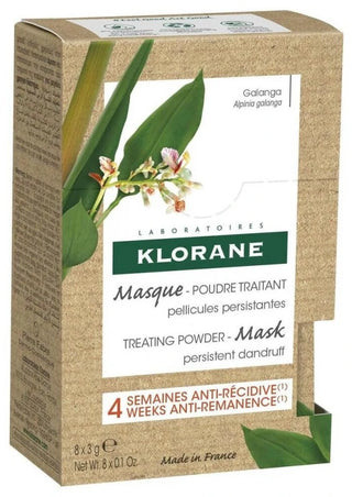 Klorane Galanga — Masque-Poudre Traitant Antipelliculaire au – Pellicules Persistantes 8 U