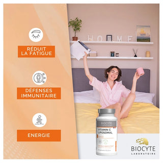 Biocyte Vitamine C Liposomale - Énergie - 90 Gélules