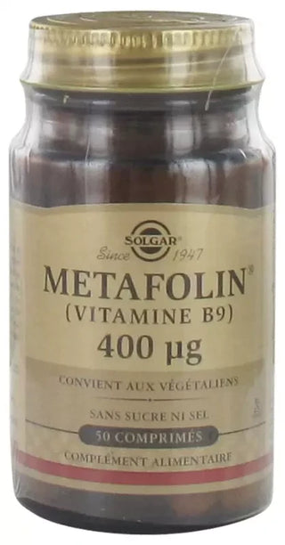 Solgar Metafolin (Vitamine B9) 400 µg 50 Comprimés
