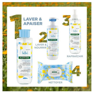 Klorane Calendula Bébé - Eau Nettoyante au Apaisant - Peau Normale 500 ml