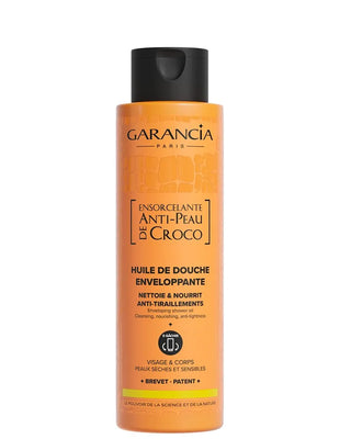 Garancia Ensorcelante Anti-Peau de Croco Huile de Douche Enveloppante Visage &amp; Corps 400ml – Nutrition intense des peaux sèches et sensibles