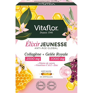 Vitaflor Gelée Royale Élixir Jeunesse-  Anti âge global – 20 ampoules