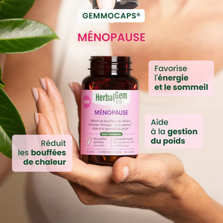 HerbalGem GemmoCaps® Ménopause Bio 30 Capsules – Accompagnement naturel du bien-être féminin