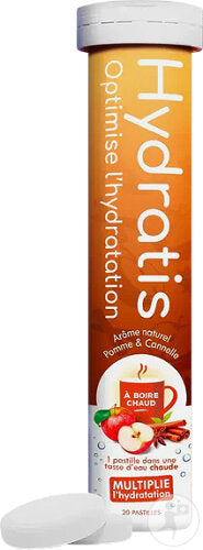 Hydratis Hydratation Arome Naturel Pomme Cannelle 20 Pastilles Effervescents