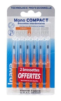 Inava brossettes mono compact orange 1,2mm 4 unités + 2 offertes