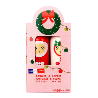 Inuwet mini coffret Santa baume à lèvres parfumés 2x3.5g