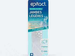 Epitact Semelles Invisibles Jambes Légères – Soulagement circulation & confort pieds
