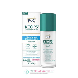 RoC Keops Déodorant Roll-On Peau Sensible 0% Aluminium 30 ml