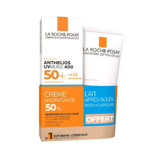 La Roche-Posay Anthelios duo uvmune crème hydratante et lait après soleil offert post-uv paraplus