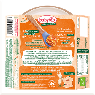 repas bébé lasagne
