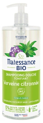 Natessance Shampoing Douche Tonifiant Verveine Citronnée Bio 1 L