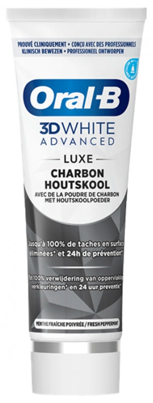 Oral-B 3D White Advanced Luxe Dentifrice Charbon – 75 ml
