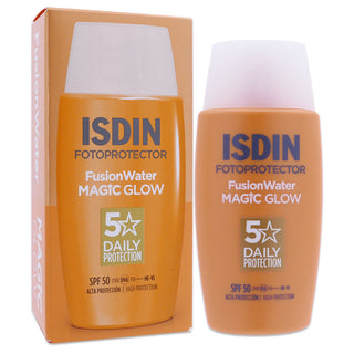 ISDIN Fusion Water Magic Glow SPF50 50ml – Fluide solaire illuminateur effet glow visage