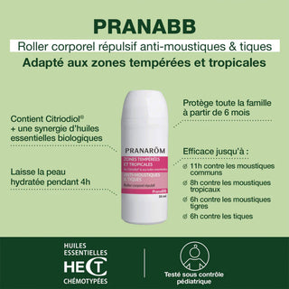 Pranarôm Roller Anti-Moustiques Bébé Bio PranaBB