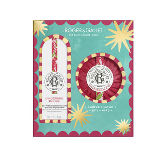 Roger & Gallet Coffret Gingembre rouge Eau Parfumée Bienfaisante 30 ml + Savon 100 g