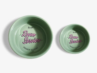 Bandit Gamelle verte pour chien & chat - room service - 13cm