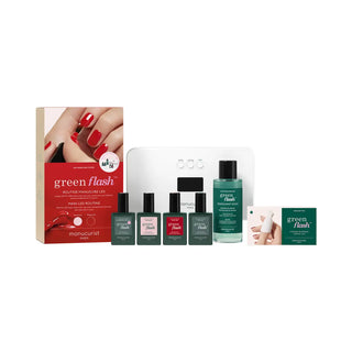 Manucurist Green Flash Routine Hortencia + Poppy red
