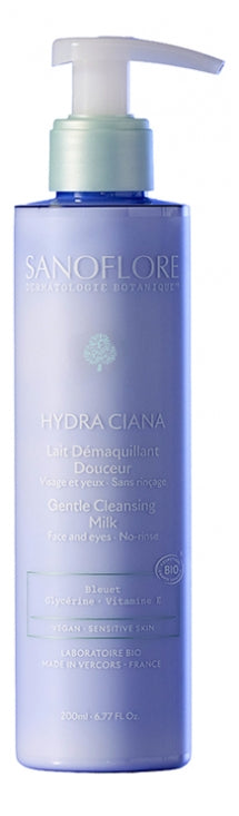 Sanoflore Hydra ciana lait démaquillant douceur 200mL