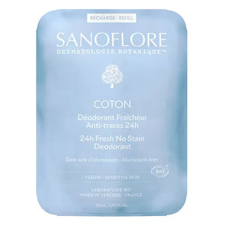 Sanoflore Recharge Déodorant Coton 24h Roll-On Bio 50 ml