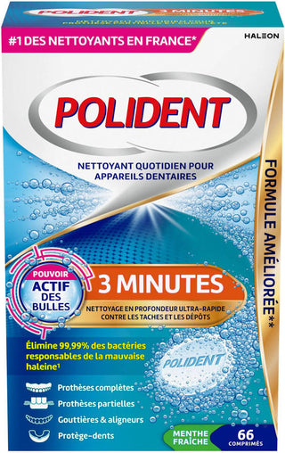 Nettoyant 3 Minutes Menthe Fraîche pour Appareils Dentaires