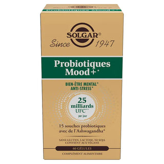 Solgar Probiotiques Mood+ 25milliards UFC 15 souches 60 gélules