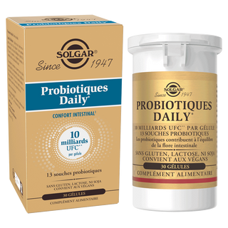 Solgar Probiotiques Daily – Confort Intestinal & Équilibre de la Flore - 30 géllules