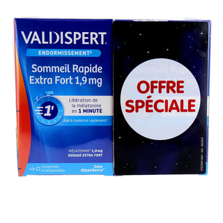 Valdispert Sommeil Rapide Extra Fort 1,9 mg – Complément Sommeil à Libération Rapide (2 × 40 cpr orodispersibles)