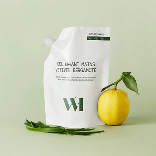 What Matters Gel Lavant Mains Exfoliant Vétiver Bergamote Rechargeable 500ml – Savon mains exfoliant doux
